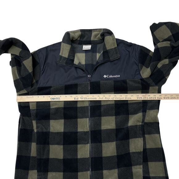 Columbia Fleece For bugaboo II Interchange Jacket Mens Size XL Blue Plaid *READ* - Picture 8 of 9